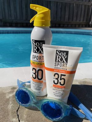 SolRX SPORT SPF 35 Sunscreen, Reef Friendly, Oxybenzone Free, Fragrance Free