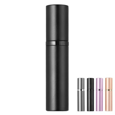 BRARIOS Refillable Spray Pump Bottle Fragrance Atomizer, Travel Size Portable Luxury 5ml Mini Perfume Atomizer for Women and Men (J-Black)