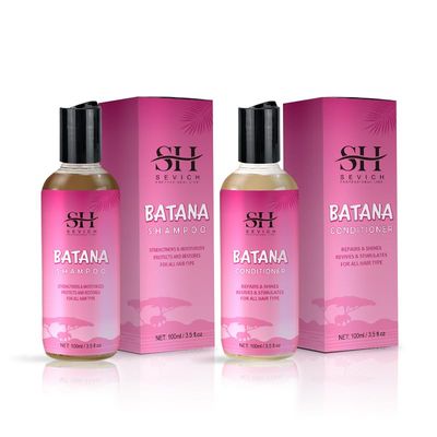 SEVICH Batana Oil Shampoo Conditioner - 2Pcs 3.5fl Oz Hair Care Set, Repairs Damaged Hair Nourishes Growth for All Types