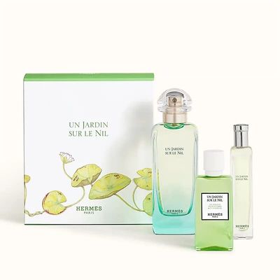 UN JARDIN SUR LE NIL by Hermes, EDT SPRAY 3.3 OZ SHOWER GEL 1.3 OZ EDT SPRAY 0.5 OZ