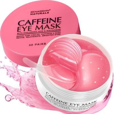 Under Eye Patches for Puffiness and Dark Circles Caffeine Gel Masks for Undereye Wrinkles Bags - Instant Moisturizing Brightening Skincare Pads - Gift for Women Mom Wife - 30 Pairs (Rose)