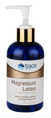 Trace Minerals Magnesium Moisturizing Lotion - Supports Relaxation Aids Against Blemishes - Fragrance-Free Magnesium to Support Smooth, Soft Skin - 8 fl oz