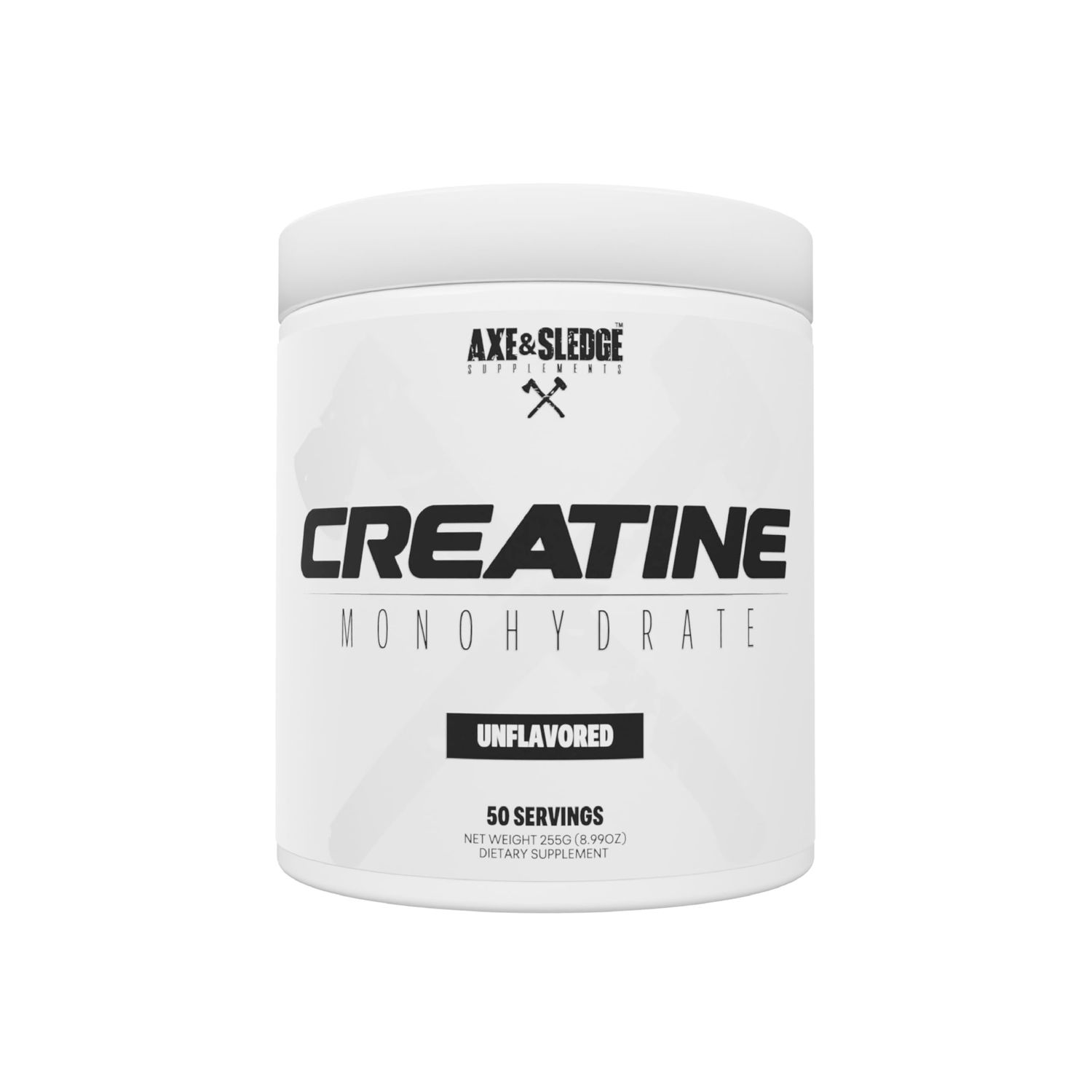 Axe Sledge Supplements Basics Creatine, Enhances Strength, Increases Lean Body Mass, Boosts Performance, Unflavored, 50 Servings