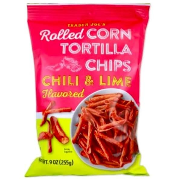 Trader Joe&#39;s Rolled Corn Tortilla Chips, Chili Lime Flavored, 9 Oz