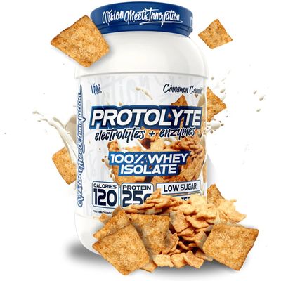 VMI Sports Protolyte 100 Whey Protein Isolate Electrolytes Enzymes Zero Sugar - Keto Friendly - Lactose Free 21-25g Protein for Muscle Growth - Recovery - Hydration