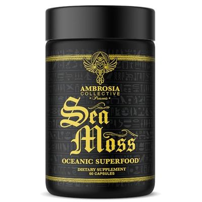 Ambrosia Irish Sea Moss Capsules High Dose 500 mgServing Made with Organic Sea Moss Veggie Capsules