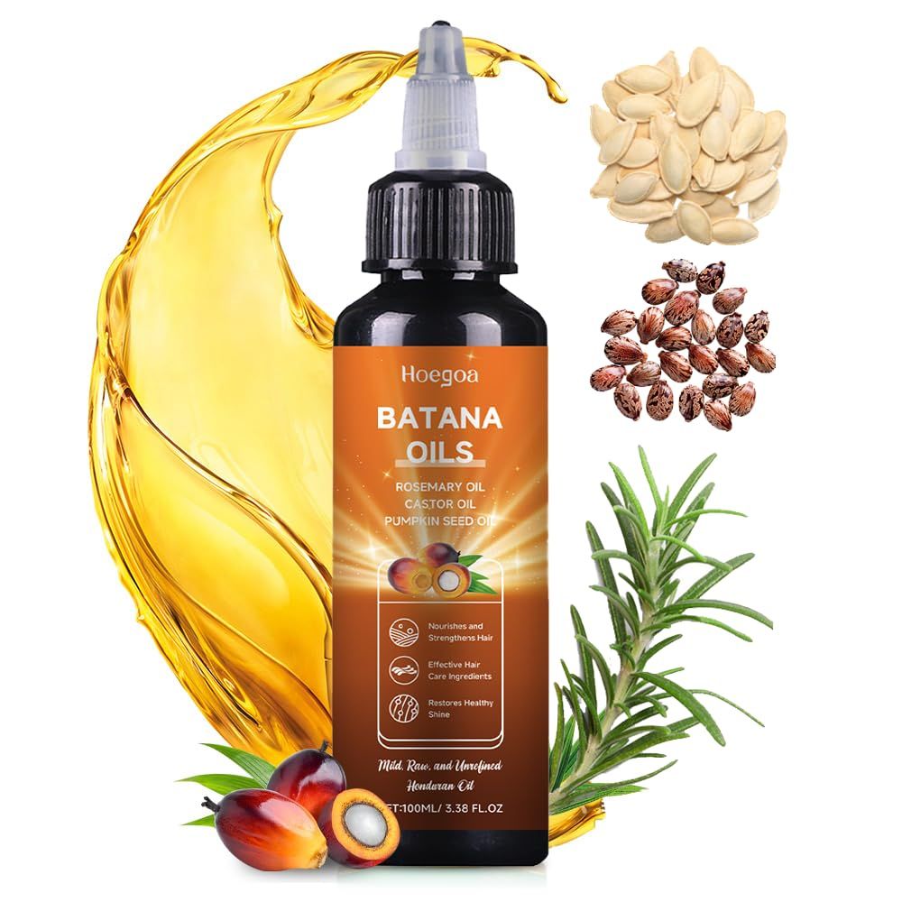 Ricadoo Batana Oil for Hair Growth, 4-in-1 Liquid Batana Oil with Pumpkin Seed Oil, Rosemary Castor Oil for Hair Growth 100ml (B)