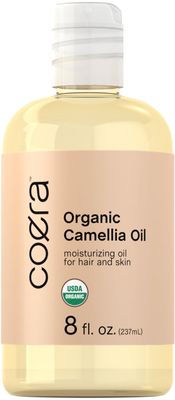 Coera Camellia Oil 8 fl oz (Pack of 1) Certified Organic Moisturizing Oil for Hair and Skin Free of Parabens, SLS, Fragrances
