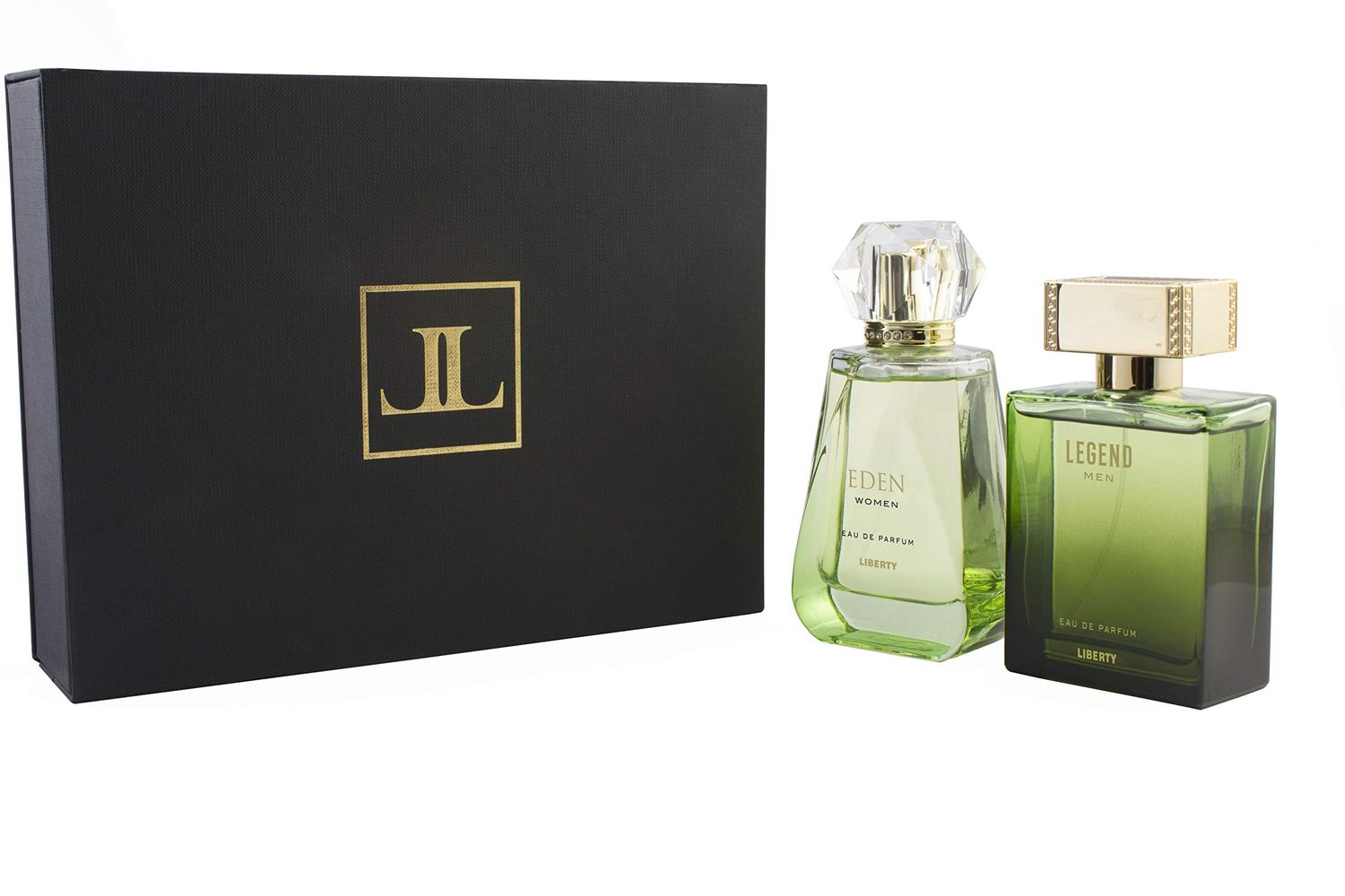 Liberty Luxury Perfume Gift Set - Legend for Men, Eden for Women (100ml3.4Oz each), Eau De Parfum (EDP) Spray for Thanksgiving, Designed in France, Long Lasting Smell