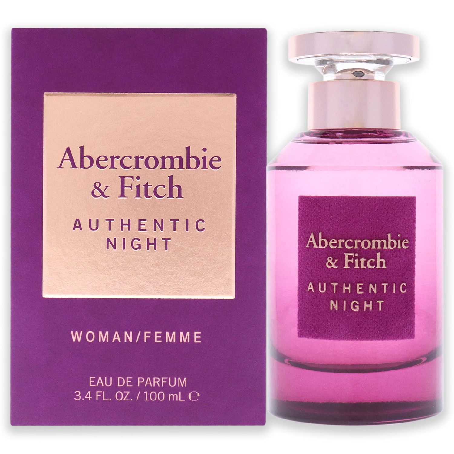 Abercrombie Fitch Authentic Night Women 3.4 oz EDP Spray