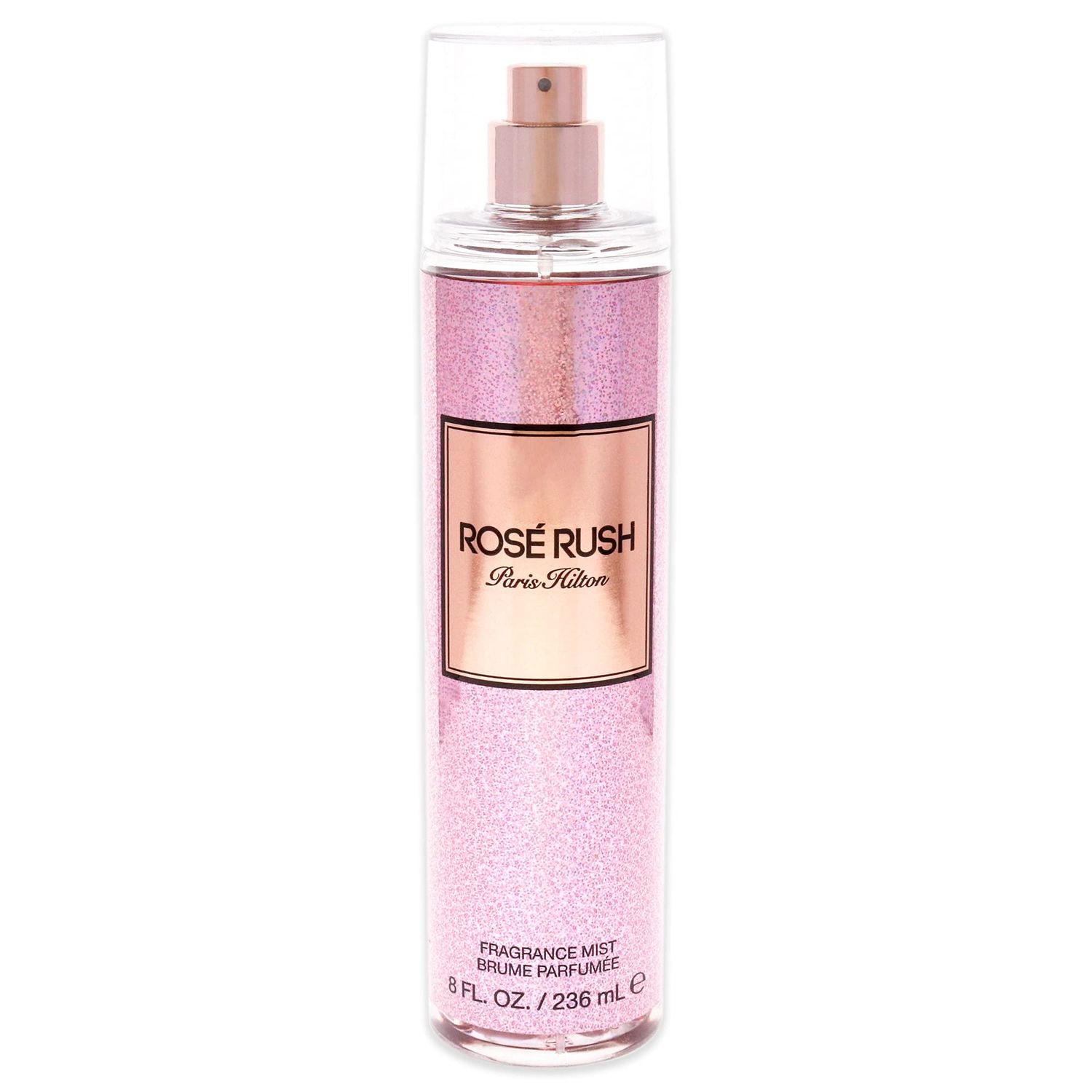 Paris Hilton Rose Rush Body Spray for Women Floral and Fruity Fragrance Notes of Rose Petals, Papaya and Amber Feminine, Flirty and Long-Lasting 8 Oz