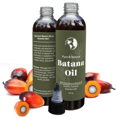 Raw Batana Oil - 100 Pure Veganic Natural Oil for Hair Growth, Healthy Hair Skin Nourishment - Sourced from Honduras - 4.0 oz