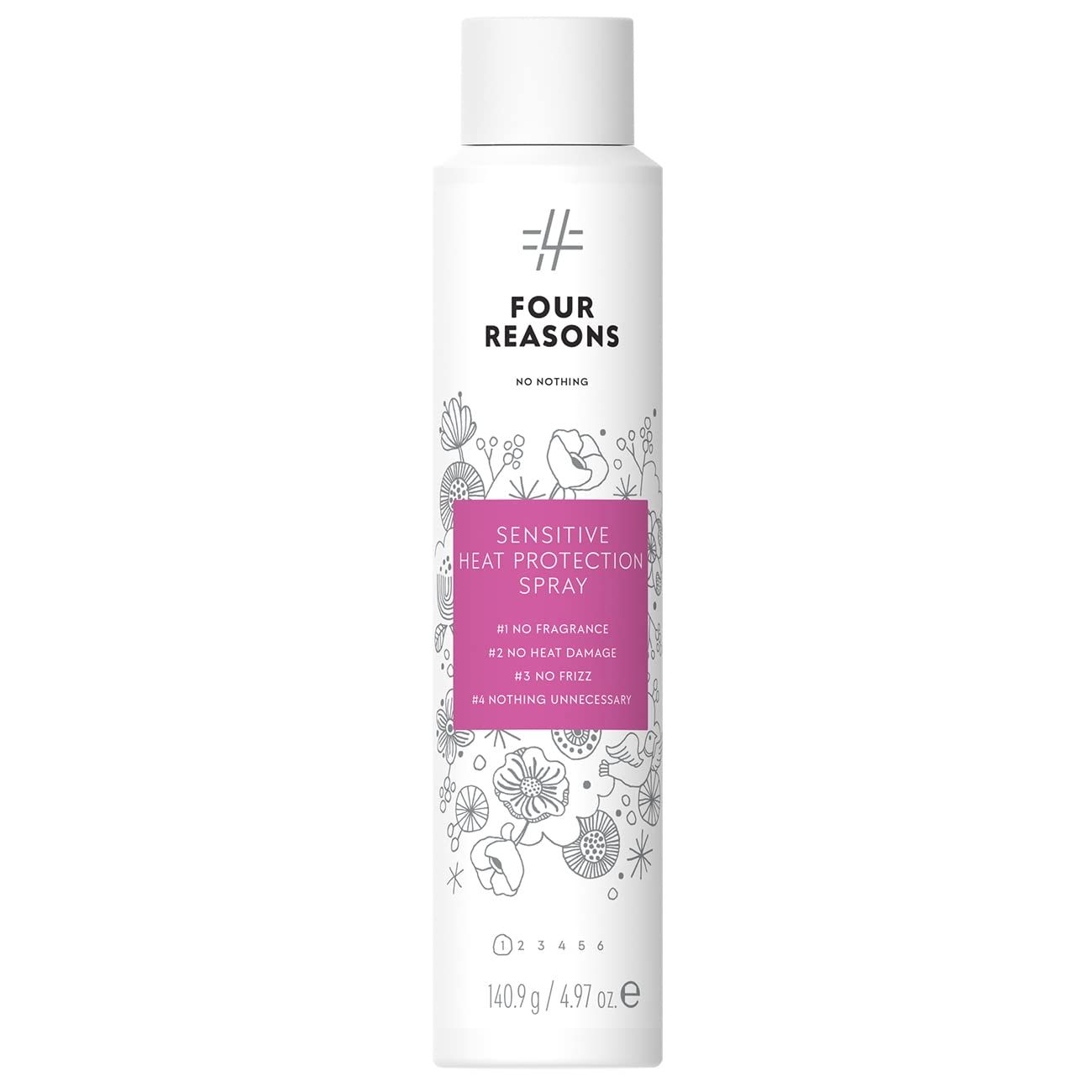 No nothing Heat Protectant Spray for hair - Hypoallergenic, Fragrance Free, 4.97oz - Ultimate Thermal Protection for all hair types, Salon-Worthy Shine for Color-Treated Hair