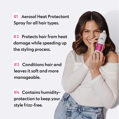 No nothing Heat Protectant Spray for hair - Hypoallergenic, Fragrance Free, 4.97oz - Ultimate Thermal Protection for all hair types, Salon-Worthy Shine for Color-Treated Hair