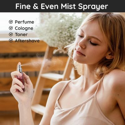 Segbeauty Atomizer Sprayer for Perfume, 5pcs 20ml Empty Cologne Travel Bottle Refillable, Glass Perfume Bottles Sprayer Pocket Sample Spray Bottle for Fragrance Cosmetic Toiletries Liquid Mixture