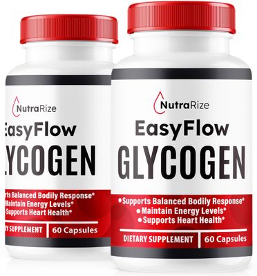 NutraRize (2 Pack) Easy Flow Glycogen, EasyFlow Glycogen Support Capsules, Easy Flow Glyco Optimizer, Official EasyFlow Glyco Optimiser Caps, Easy Flow Detox Cleanse, Easy Flow Glycol (120 Capsules)