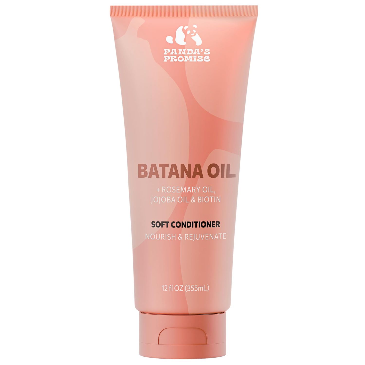 Pandas Promise Batana Oil Conditioner - Deep Moisture Hair Conditioner for Women Men with Curly, Coily, Dry, Thinning Strands - Batana Oil for Hair Growth with Biotin, Rosemary Jojoba (12 Fl Oz)