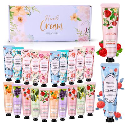OFUN 20 Pack Hand Cream Gift Set for Women Mini Hand Care Lotion Travel Size for Dry Cracked Hand Plant Fragrance Hands Care Moisturizing Cream for Christmas Mother&#39;s Day Valentine&#39;s Day