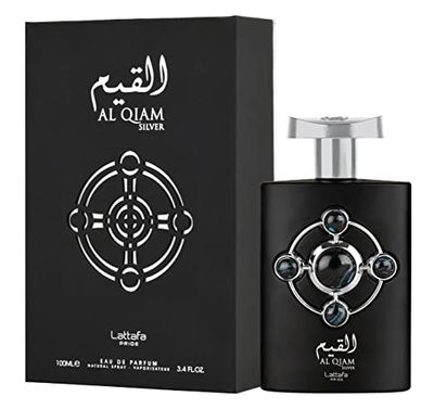 Lattafa Perfumes Al Qiam Silver for Unisex Eau de Parfum Spray, 3.4 Ounce