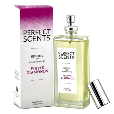 Perfect Scents Fragrances - Inspired by Elizabeth Taylors White Diamonds Eau de Toilette, 3.4 fl oz