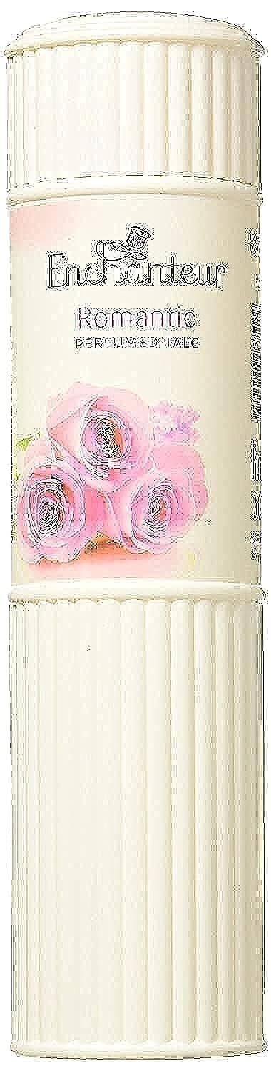 Enchanteur Romantic ,Body Perfumed Talc 200 G. (7.05 Oz) ,The exotic sensual fragrance of Bulgarian Rose and White Jasmine