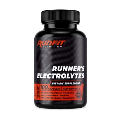 Runner&#39;s Electrolytes - Stop Cramps Now - Boosts Endurance Stops Muscle Fatigue - Salt Electrolyte Pills - Boosts Hydration - Replenishes Exact Electrolytes Lost While Running - 100 Capsules