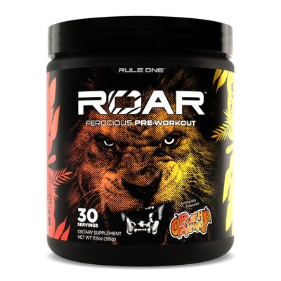 Rule 1 R1 Roar - Pre-Workout Powder with Creatine, Beta-Alanine, Citrulline, Electrolytes Caffeine (30 Servings, Peach Mango)