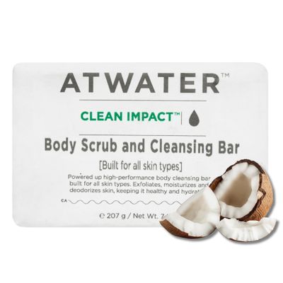 ATWATER Exfoliating Bar Soap for Men - Mens Soap Bar Enriched with Jojoba Seed Oil and Coconut, Natural Mens Bar Soap with No Added Artificial Fragrances - 207 grams 7 oz