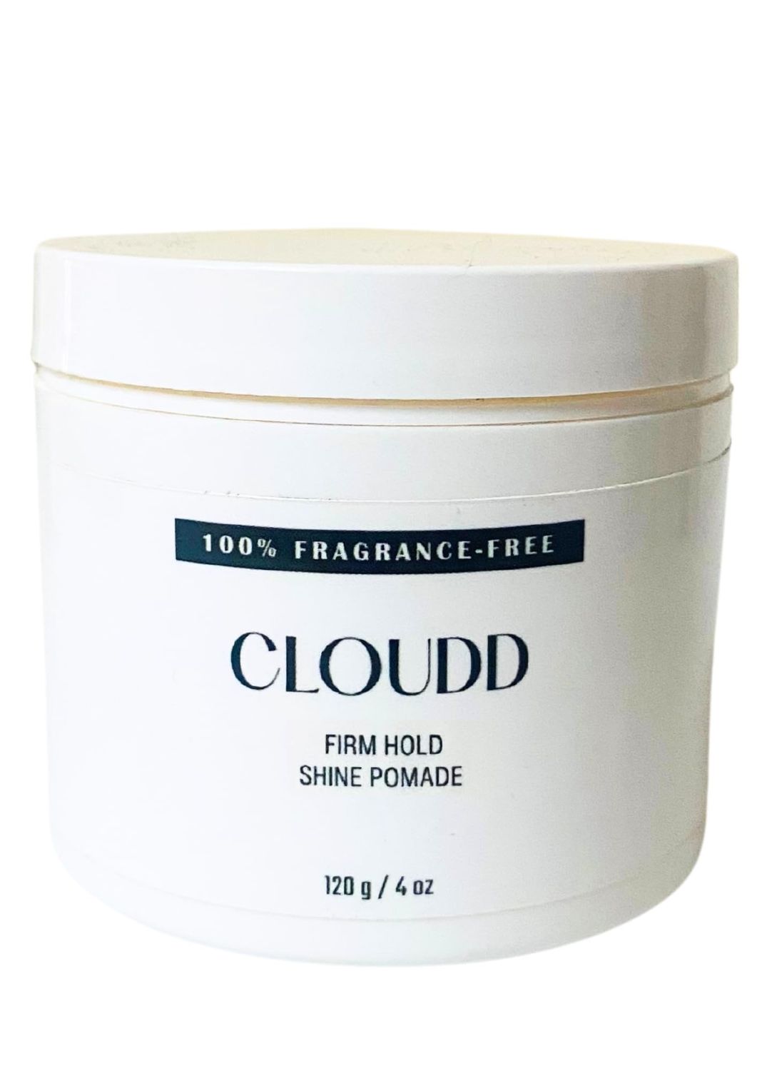 CLOUDD Fragrance-Free Firm Hold Shine Pomade, 100 Fragrance-Free and Essential Oil-Free, Unscented