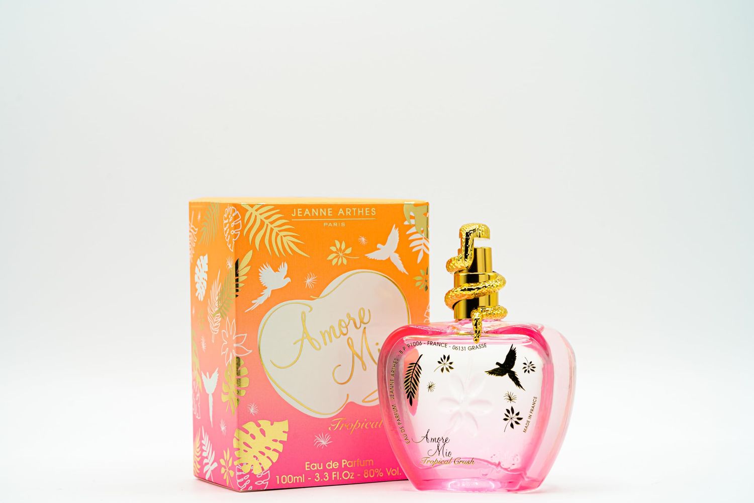 Jeanne Arthes - Amore Mio Tropical Crush Eau De Parfum - Spray Perfume for Women - Fruity Floral Scent - Notes of Cassis, Raspberry Sorbet, Mandarin - Made in France - 3.38 fl.oz
