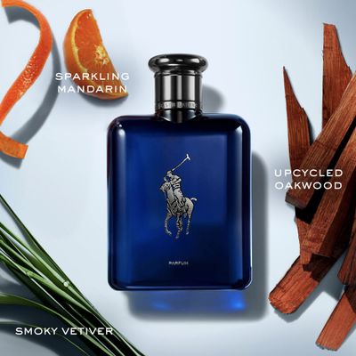 RALPH LAUREN FRAGRANCES Polo Blue - Parfum - Men's Cologne - Aquatic Fresh - With Citrus, Oakwood, and Vetiver - Intense Fragrance - 4.2 Fl Oz