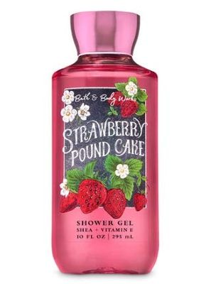 Bath and Body Works - Strawberry Pound Cake - Daily Trio - Shower Gel, Fine Fragrance Mist Super Smooth Body Lotion- New 2020