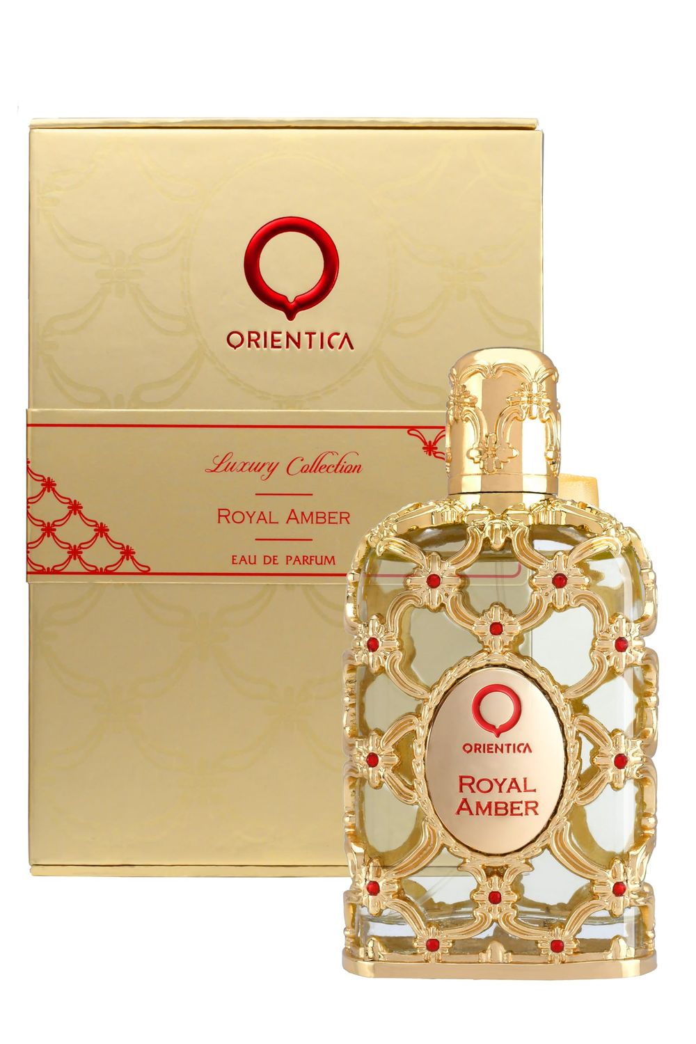 Orientica Royal Amber Eau de Parfum with Notes of Cinnamon, Orange Sandalwood, Luxurious Long-Lasting Amber Woody Fragrance for Men Women, Sophisticated Warm Scent for Any Occasion, 2.7 oz