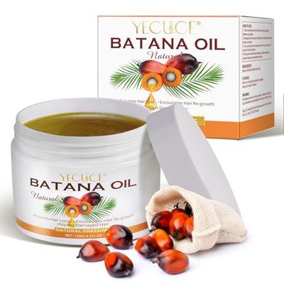 Pure Unrefined Batana Oil - Cold Pressed for Hair Growth Strength Hydration Organic Chemical - Free Botanic Oil for Hair Scalp Beard Skin - 4oz