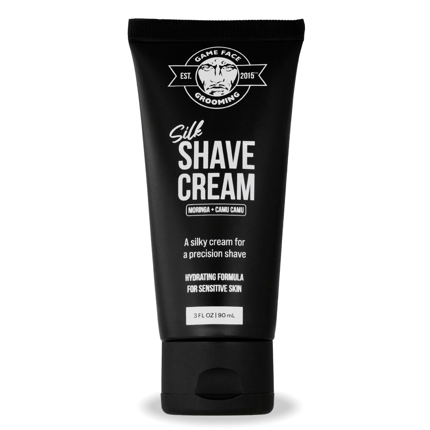 Game Face Silk Shave Cream, Hydrating Formula for Sensitive Skin, Fragrance Free, Travel Friendly - 3 Fl. Oz.