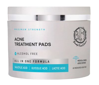 Acne Treatment Pads- Eliminates Cystic Breakouts, Oily Skin Clogged Pores. Clear Pimple, Whitehead, Blackhead, Dark Spots Improve Skin Texture.