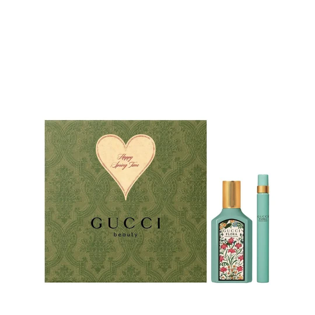 Gucci Flora Gorgeous Jasmine Gift Set, 50 ml EDP Spray 10 ml EDP Mini Spray - Hard Box