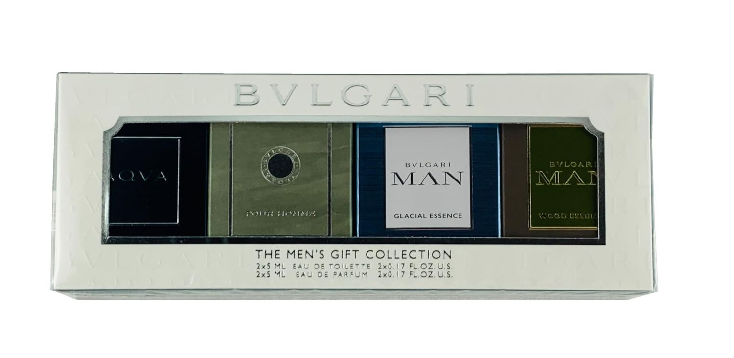 BVLGARI Mens Colgone Variety Gift Set Mini Splashes 0.17 Fl oz