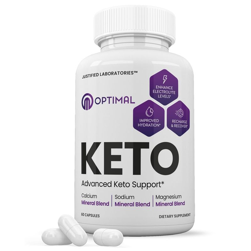 Optimal Keto Pills 1275MG New Improved Formula Contains Apple Cider Vinegar Extra Virgin Olive Oil Powder Green Tea Leaf 60 Capsules