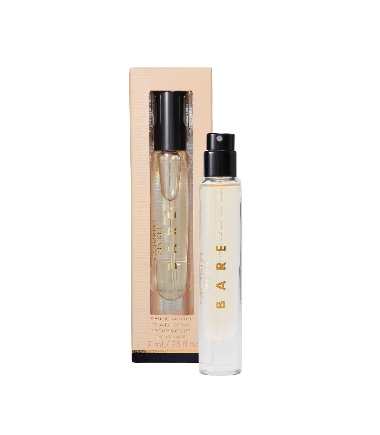 Victoria&#39;s Secret Bare Eau de Parfum Travel Spray, Notes of Australian Sandalwood, Mandarin Madagascar Egyptian Violet, Mini Perfumes for Women (0.23 oz)