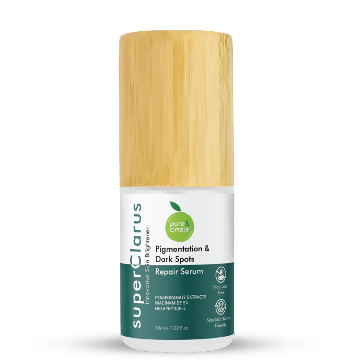 Pure Cimple Probiotic Skin Brightening Serum Dark Spot Face Treatment Age Spots Melasma, Sun Damage and Dark Pigmentation Remover Brighter Skin Tone Fragrance-Free