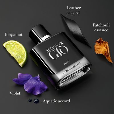 Armani Beauty - Acqua di Gi - Elixir - Cologne for Men - Woody Earthy Fragrance - With Notes of Violet, Leather, and Marine Accords - 1.6 Fl Oz