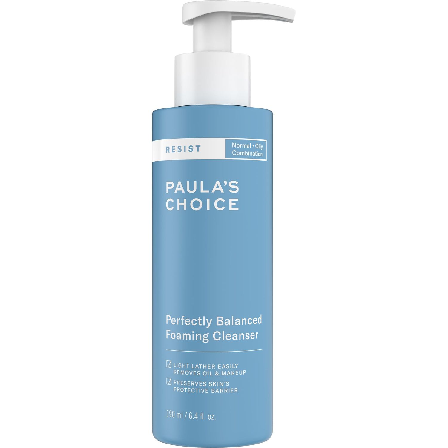 Paula&#39;s Choice RESIST Perfectly Balanced Foaming Cleanser, Hyaluronic Acid Aloe, Anti-Aging Face Wash, Large Pores Oily Skin, 6.4 Ounce