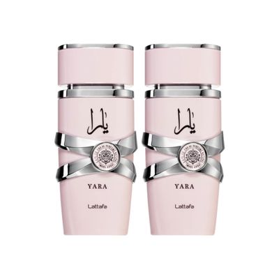 Lattafa Yara for Women Eau de Parfum Spray, 3.4 Ounce (Pack of 2)