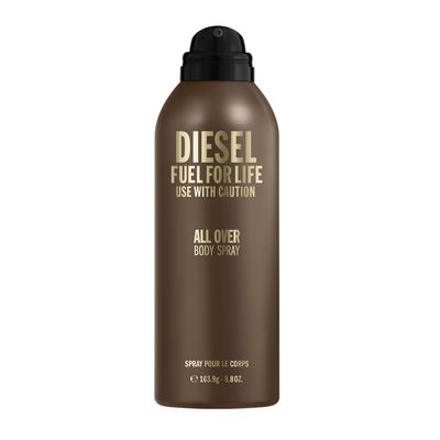 DIESEL Fuel For Life - Body Spray for Men - Woody, Ambery - With Notes of Anise, Lavender Woody Amber 6.76 Fl.Oz.