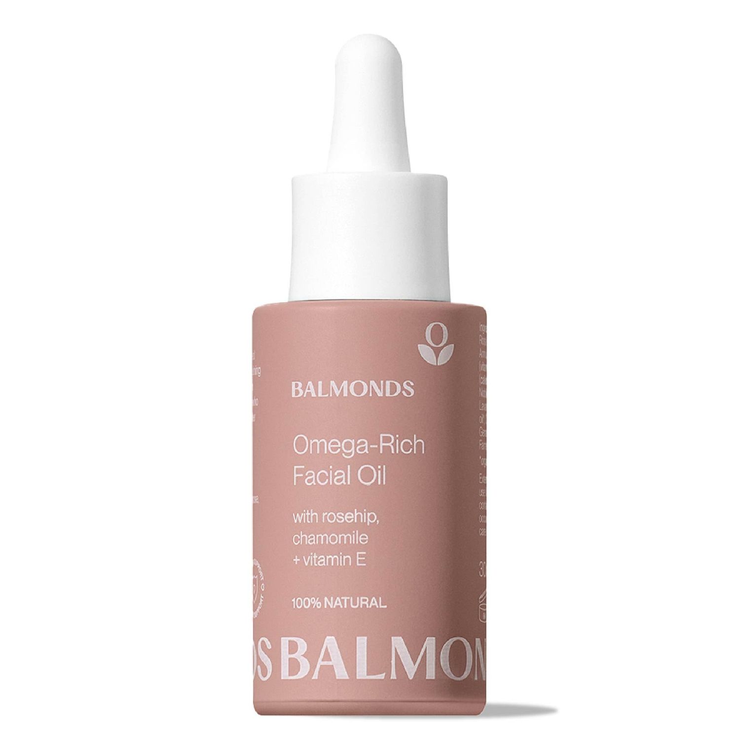 Balmonds Intensive Facial Oil, 100 Natural Skin Oil for Dry Sensitive Skin, Fragrance Free Made with Vitamin E Oil, Vegan Cruelty Free (1.1 oz)