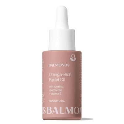 Balmonds Intensive Facial Oil, 100 Natural Skin Oil for Dry Sensitive Skin, Fragrance Free Made with Vitamin E Oil, Vegan Cruelty Free (1.1 oz)