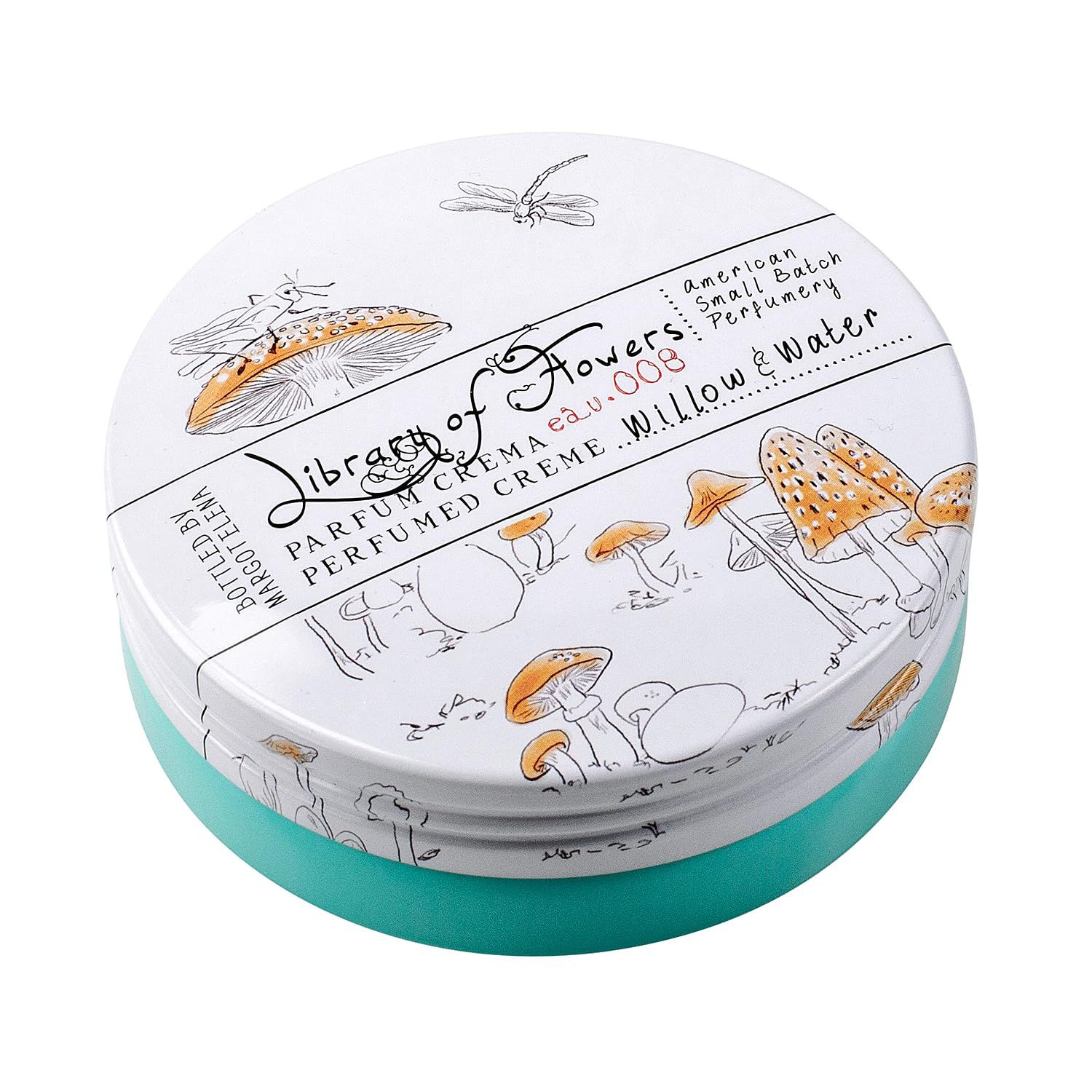 Library of Flowers Willow Water Parfum Crema, 2.5 oz. - Cut Greens, Flowering Lotus Watercress - Women&#39;s Fragrance, Perfume for Women, Perfumed Body Lotion, Womens Perfume