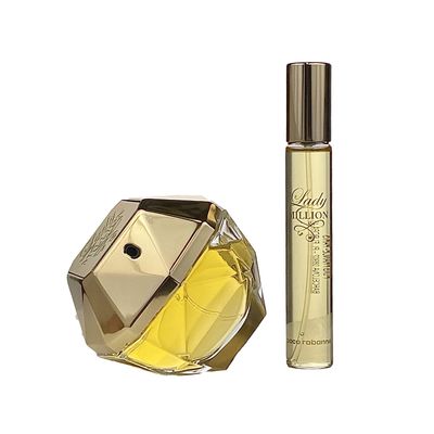 Paco Rabanne Lady Million 2-Piece Set for Women, (2.7 Oz Eau De Parfum Spray 0.67 Oz Eau De Parfum Spray)