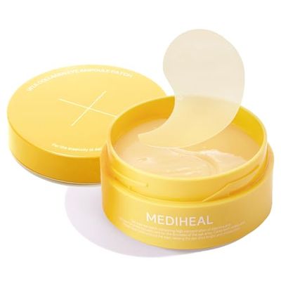 Mediheal Vita Collagen Under Eye Patches for - Korean Hydrogel Eye Pads with 7 Vitamin 5 Micro Collagen. Moisturizng Non Irritating Eye Gel Mask. Sealing Cap Included.